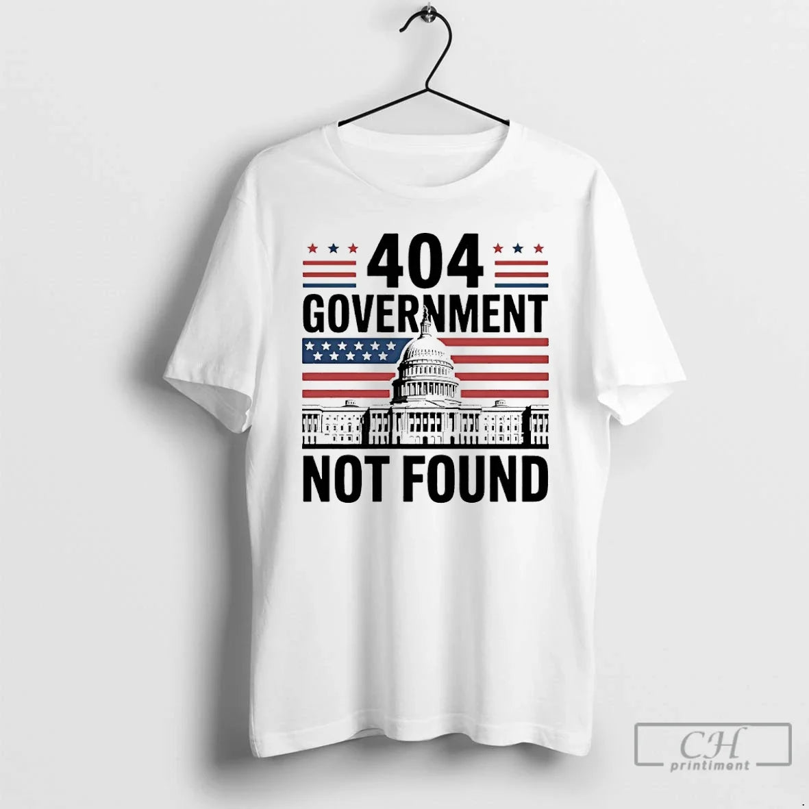 Premium 404 Government Not Found 2025 White House - Adult & Kids T-Shirts, Sweatshirts & Hoodies apparel design preview 1