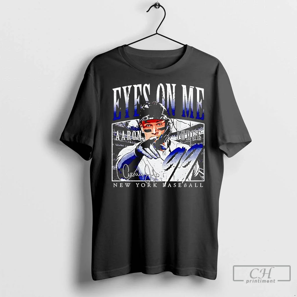Premium Aaron Judge Eyes On Me New York Yankees - Adult & Kids T-Shirts, Sweatshirts & Hoodies apparel design preview 1