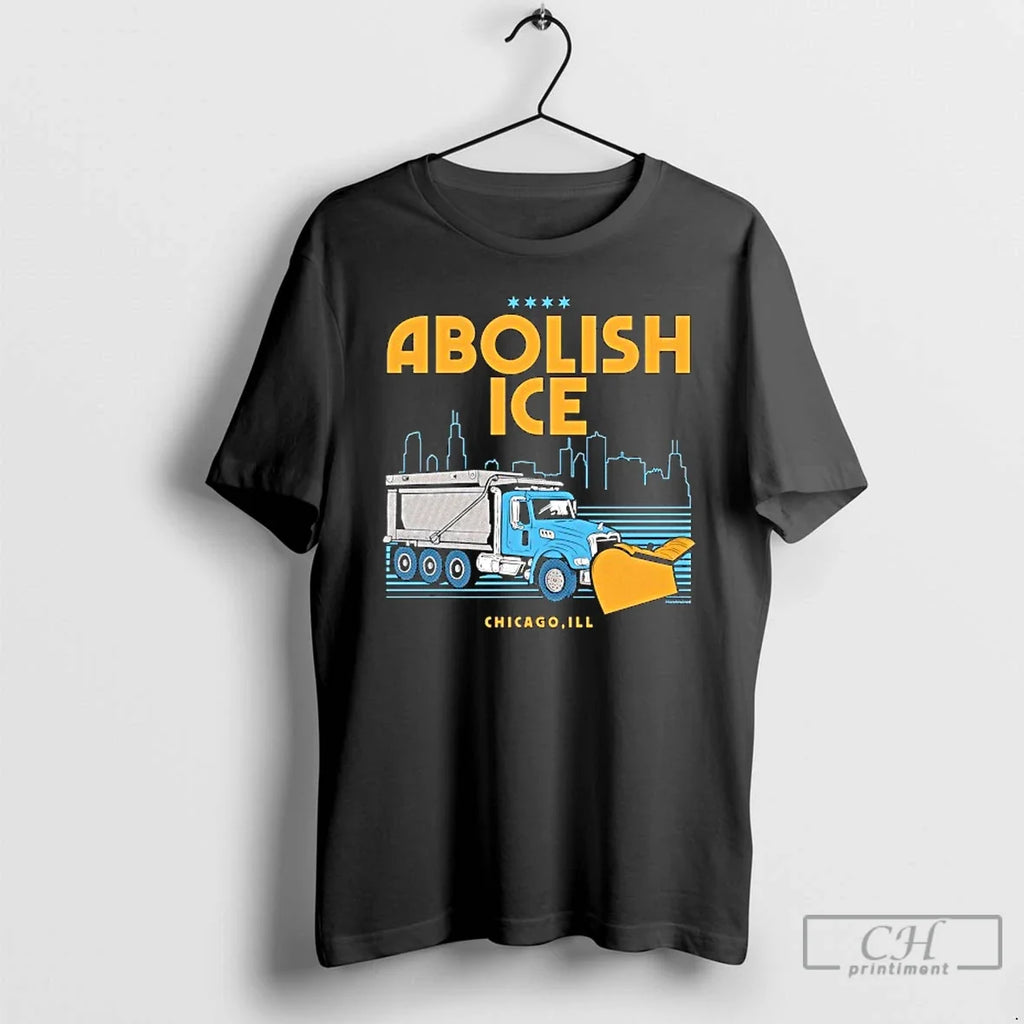 Premium Abolish Ice Chicago Ill City Skyline - Adult & Kids T-Shirts, Sweatshirts & Hoodies apparel design preview 1