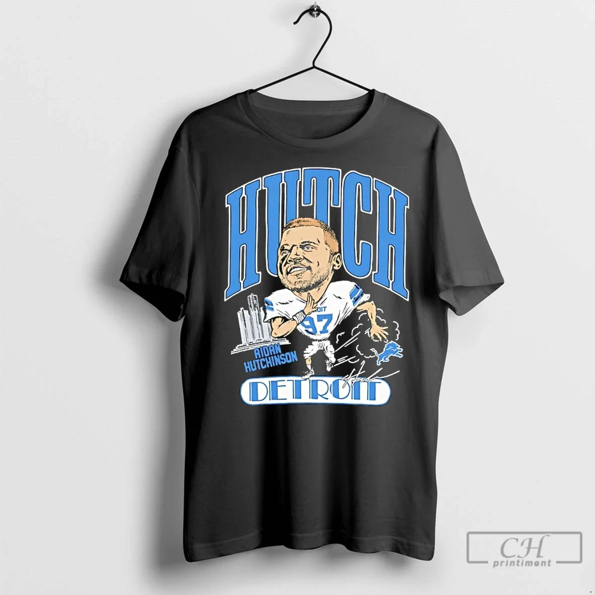Premium Aidan Hutchinson Hutch Detroit Lions - Adult & Kids T-Shirts, Sweatshirts & Hoodies apparel design preview 1