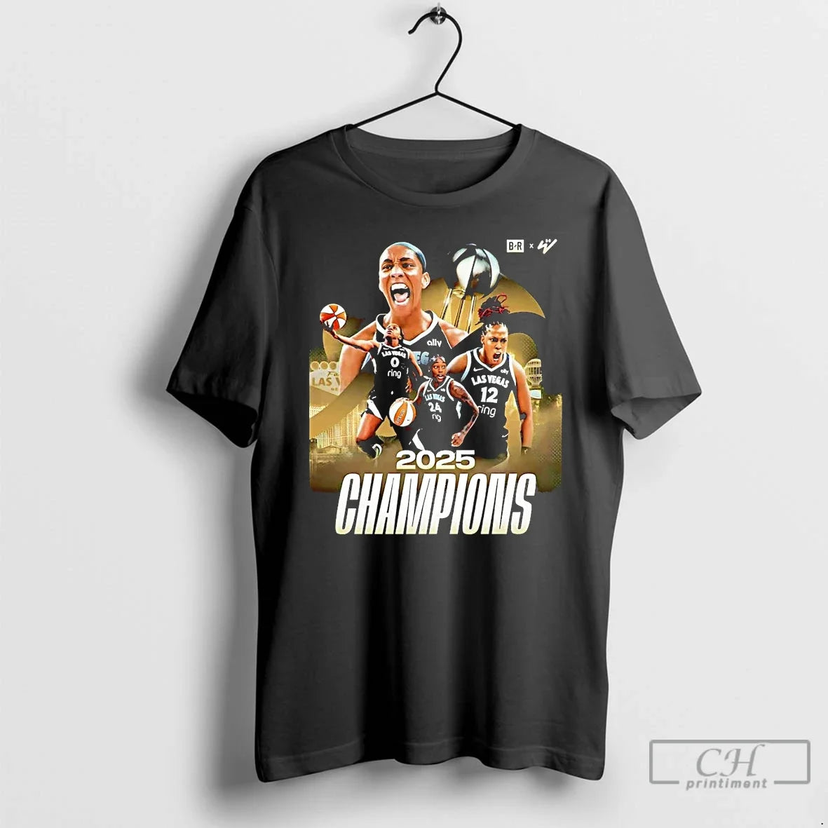Premium Aja Wilson 2025 Champions - Adult & Kids T-Shirts, Sweatshirts & Hoodies apparel design preview 1