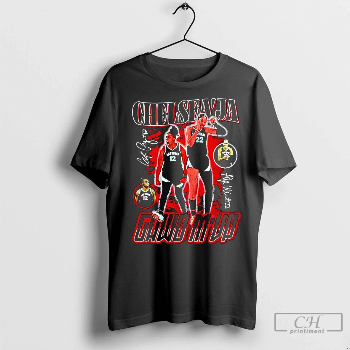 Premium Aja Wilson Chelsea Gray Grawd Mvp Signature - Adult & Kids T-Shirts, Sweatshirts & Hoodies apparel design preview 1