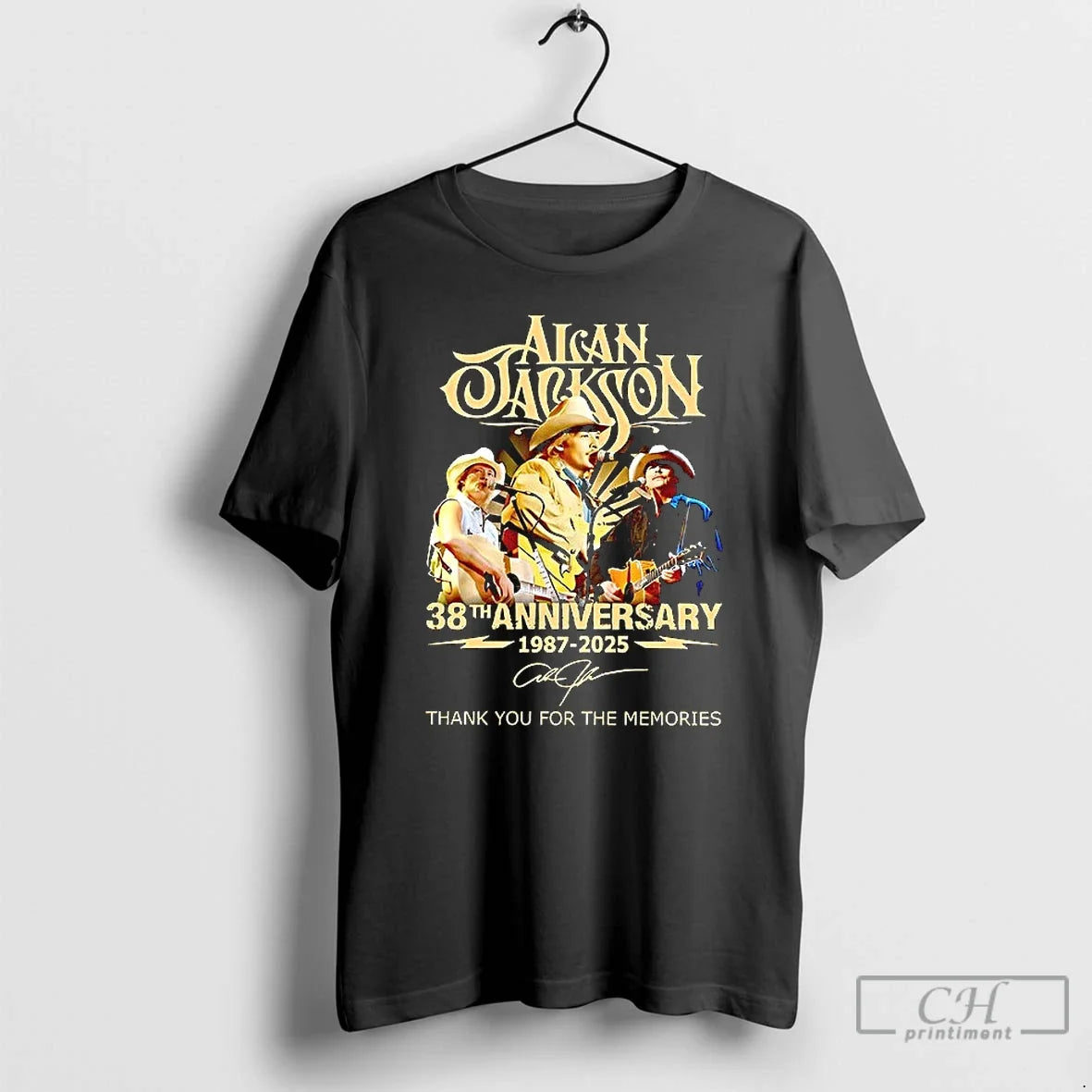 Premium Alan Jackson 38th Anniversary 1987 2025 Thank - Adult & Kids T-Shirts, Sweatshirts & Hoodies apparel design preview 1