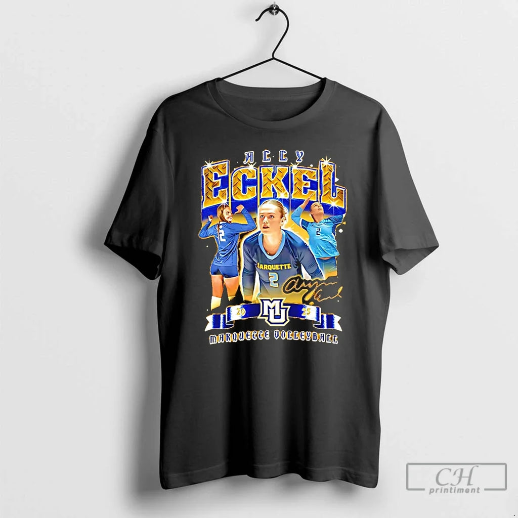 Premium Allyson Eckel Marquette Volleyball Graphic - Adult & Kids T-Shirts, Sweatshirts & Hoodies apparel design preview 1