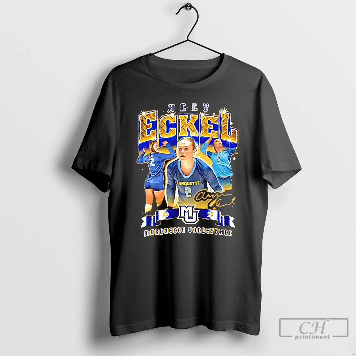 Premium Allyson Eckel Marquette Volleyball Graphic - Adult & Kids T-Shirts, Sweatshirts & Hoodies apparel design preview 1