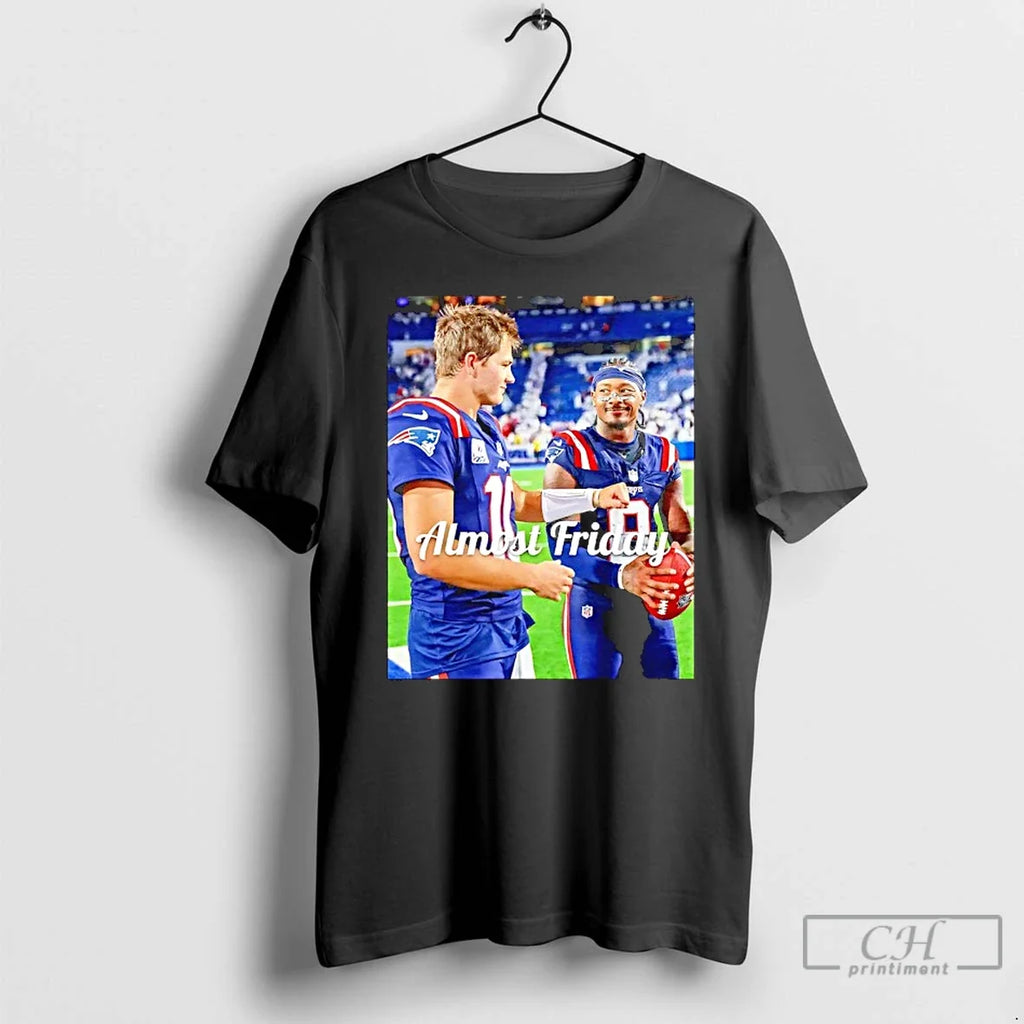 Premium Almost Friday Drake Maye And Diggs - Adult & Kids T-Shirts, Sweatshirts & Hoodies apparel design preview 1