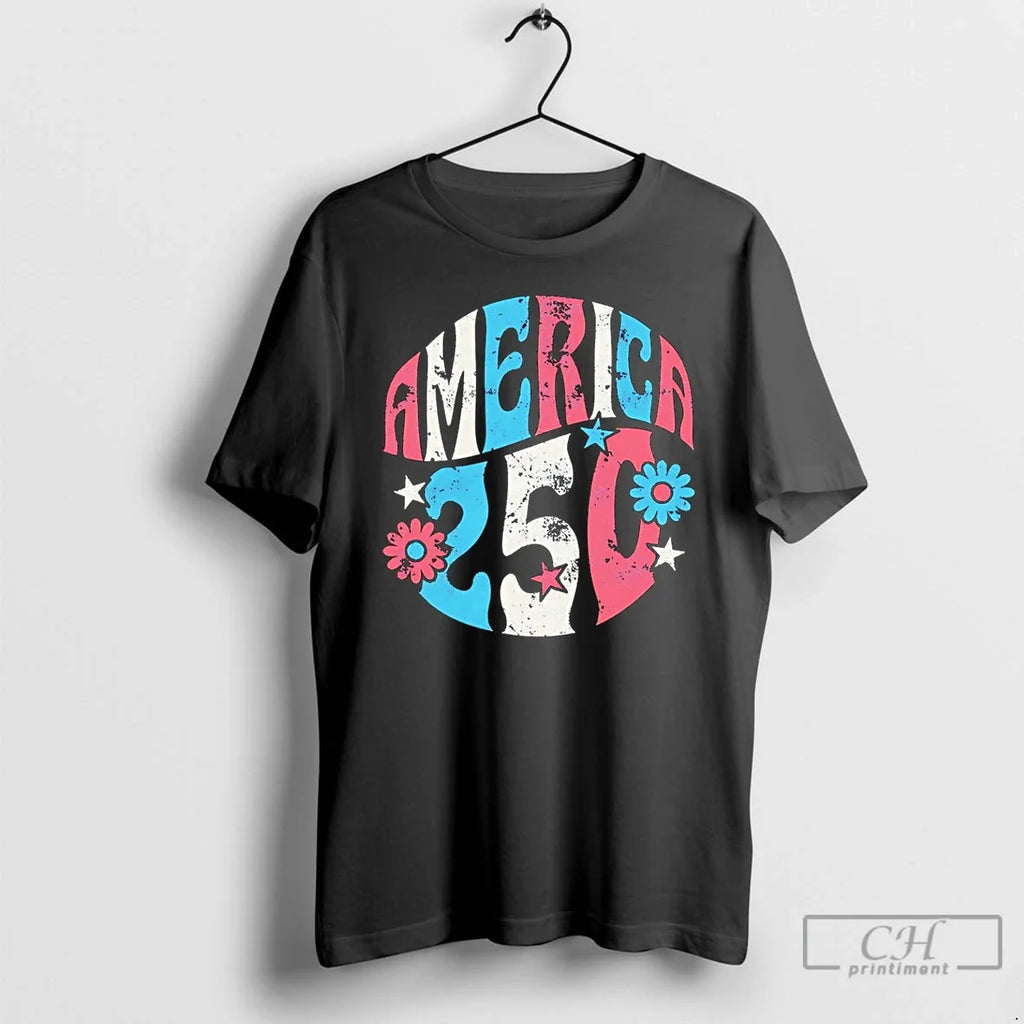 Premium America 250 Flowers - Adult & Kids T-Shirts, Sweatshirts & Hoodies apparel design preview 1