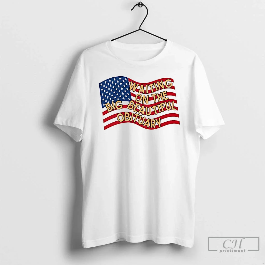 Premium American Flag Waiting On The Big Beautiful - Adult & Kids T-Shirts, Sweatshirts & Hoodies apparel design preview 1