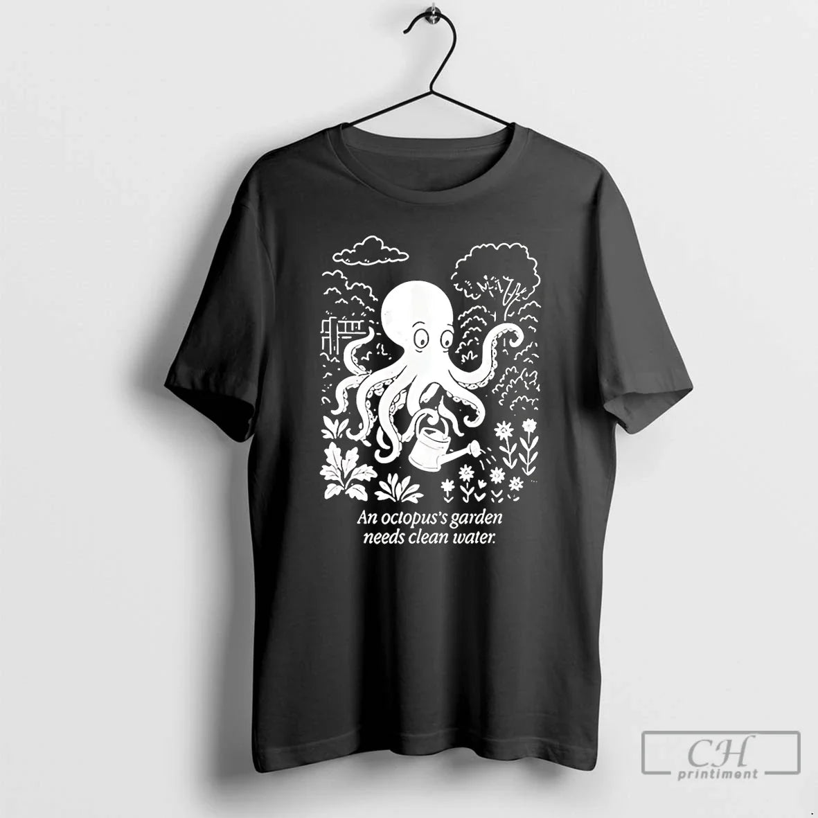 Premium An Octopuss Garden Needs Clean Water - Adult & Kids T-Shirts, Sweatshirts & Hoodies apparel design preview 1