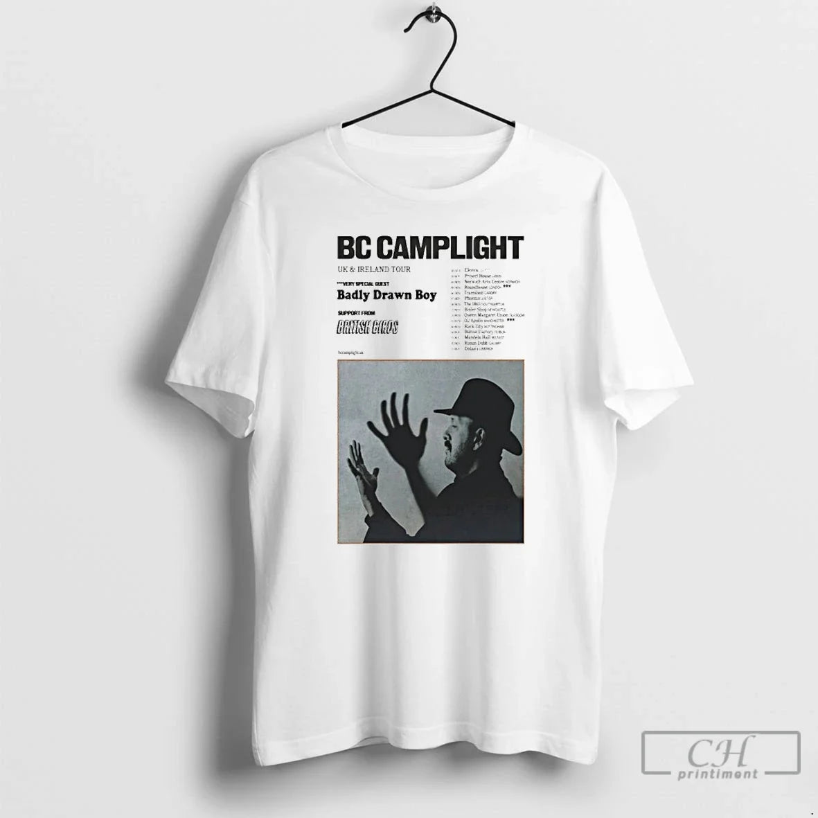 Premium Bc Camplight Uk Ireland Tour 2025 Badly Drawn - Adult & Kids T-Shirts, Sweatshirts & Hoodies apparel design preview 1