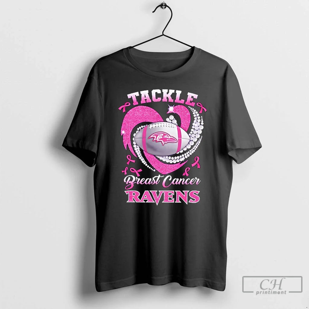 Premium Baltimore Ravens Breast Cancer Awareness - Adult & Kids T-Shirts, Sweatshirts & Hoodies apparel design preview 1
