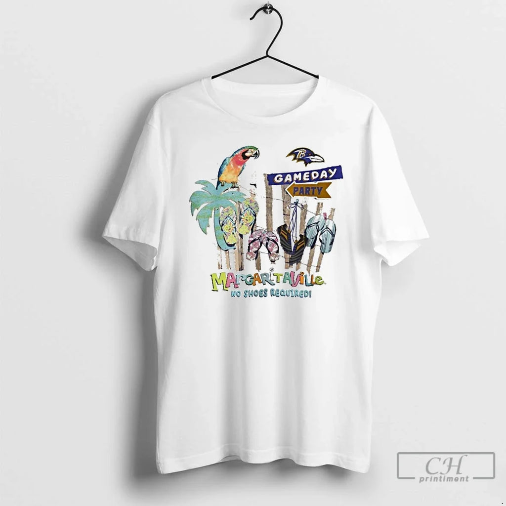 Premium Baltimore Ravens Gameday Party Margaritaville - Adult & Kids T-Shirts, Sweatshirts & Hoodies apparel design preview 1