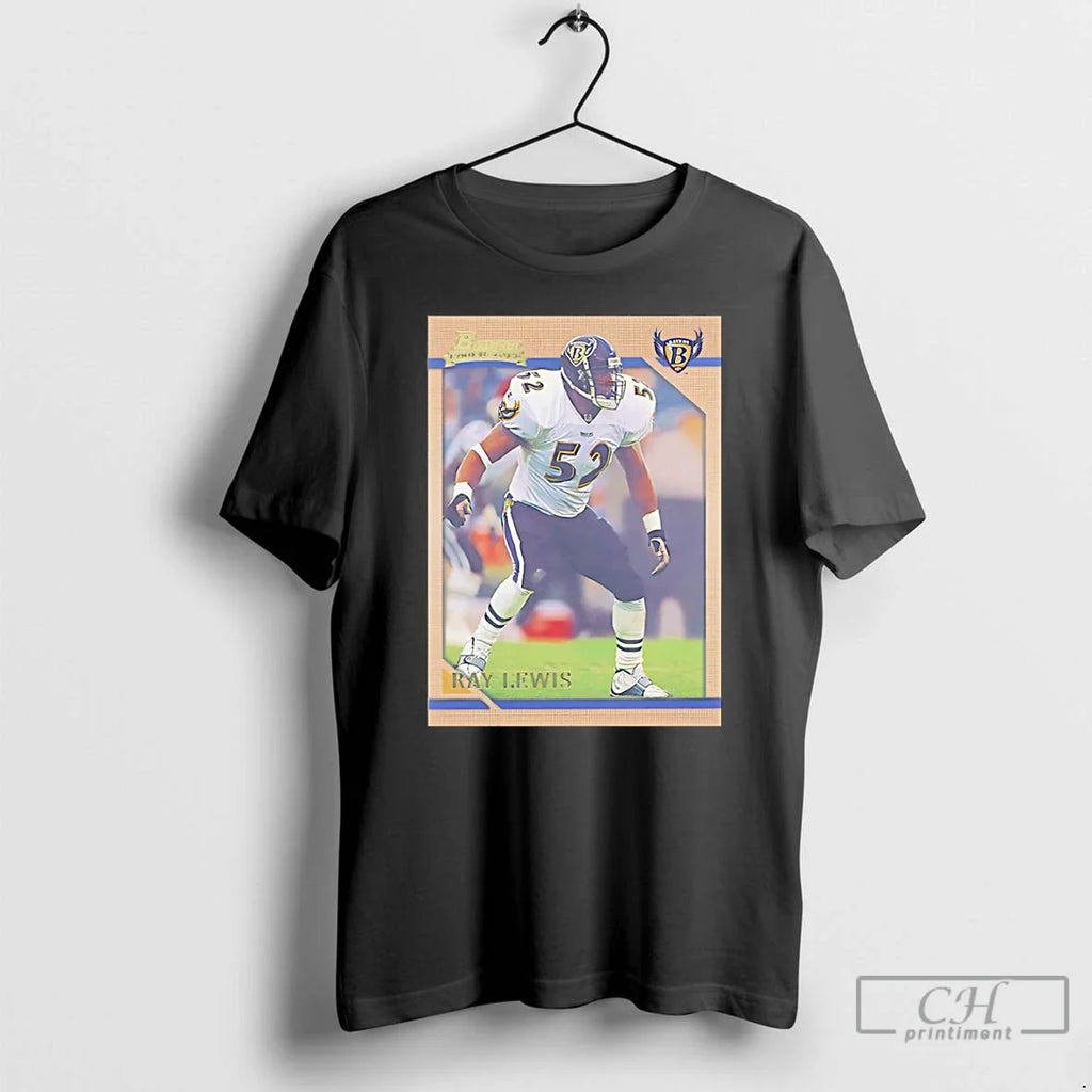 Premium Baltimore Ravens Ray Lewis Trading Card - Adult & Kids T-Shirts, Sweatshirts & Hoodies apparel design preview 1