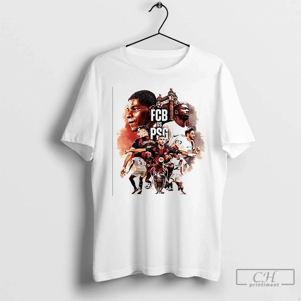 Premium Barcelona Vs Paris Saint Germain Champions - Adult & Kids T-Shirts, Sweatshirts & Hoodies apparel design preview 1