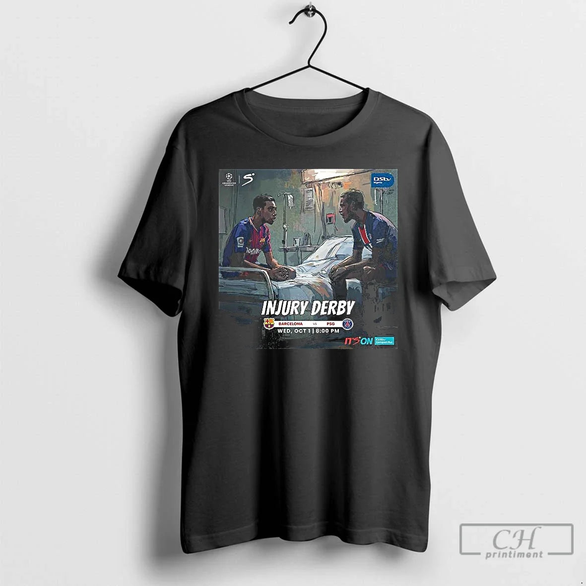 Premium Barcelona Vs Paris Saint Germain Champions - Adult & Kids T-Shirts, Sweatshirts & Hoodies apparel design preview 1