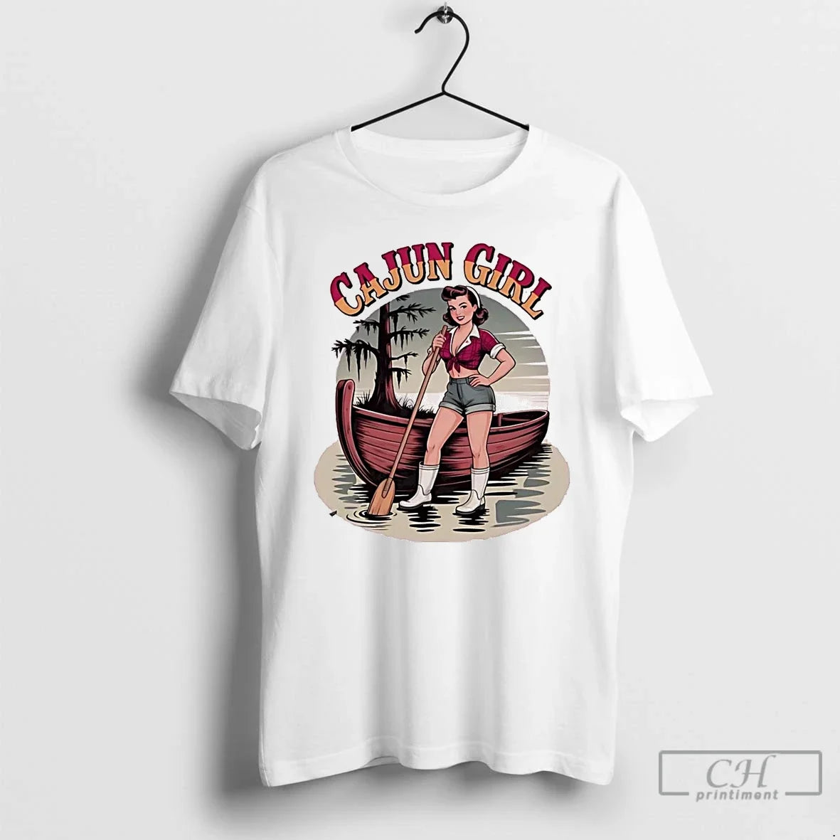 Premium Bayou Cajun Girl Pinup - Adult & Kids T-Shirts, Sweatshirts & Hoodies apparel design preview 1