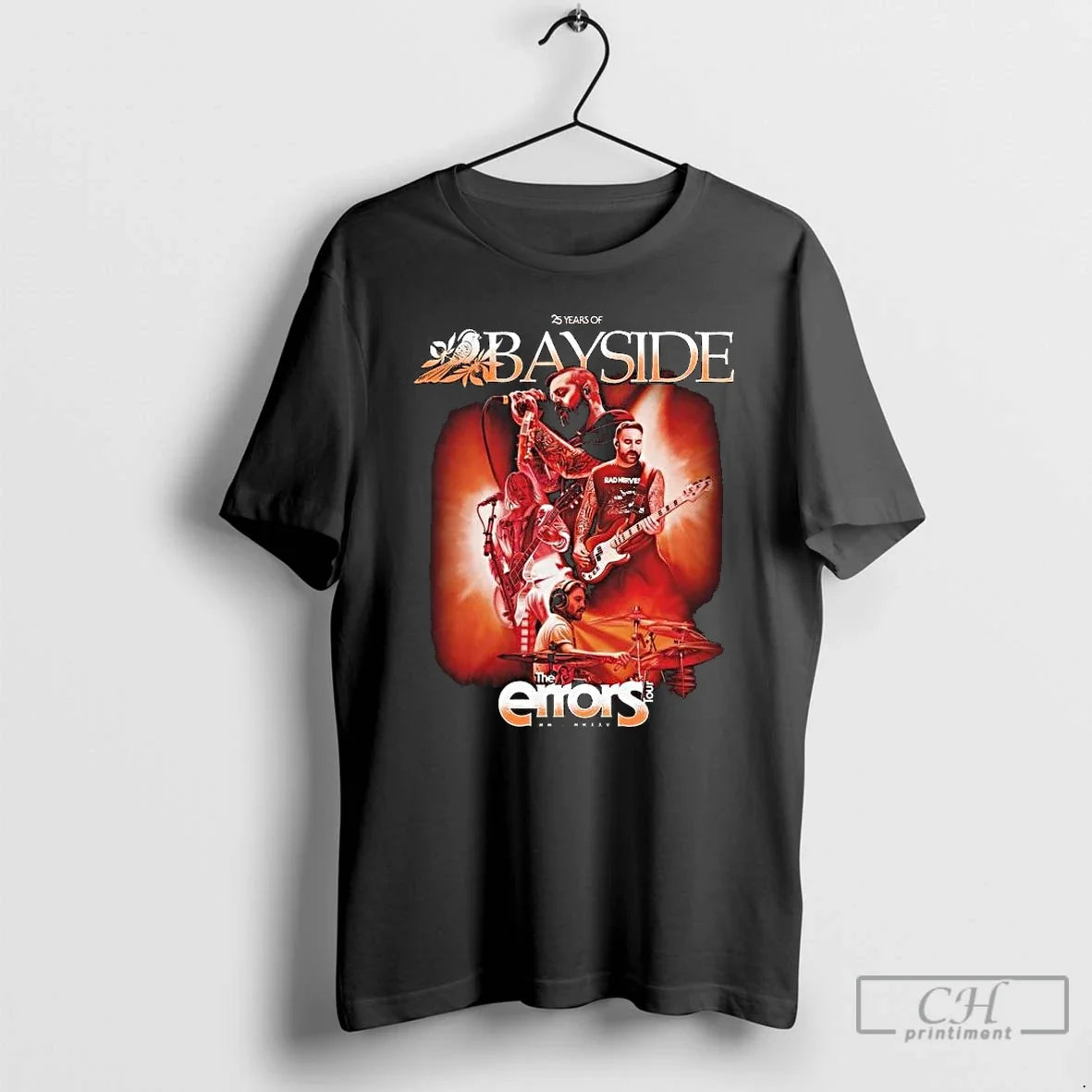 Premium Bayside Errors Tour 2025 Long Sleve - Adult & Kids T-Shirts, Sweatshirts & Hoodies apparel design preview 1