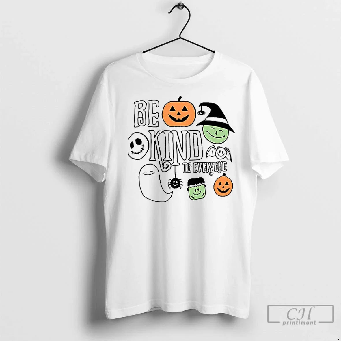 Premium Be Kind To Everyone Pumpkin Halloween Ceramic - Adult & Kids T-Shirts, Sweatshirts & Hoodies apparel design preview 1