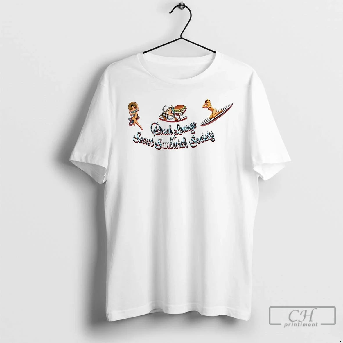 Premium Beach Lounge And Secret Sandwich Society - Adult & Kids T-Shirts, Sweatshirts & Hoodies apparel design preview 1