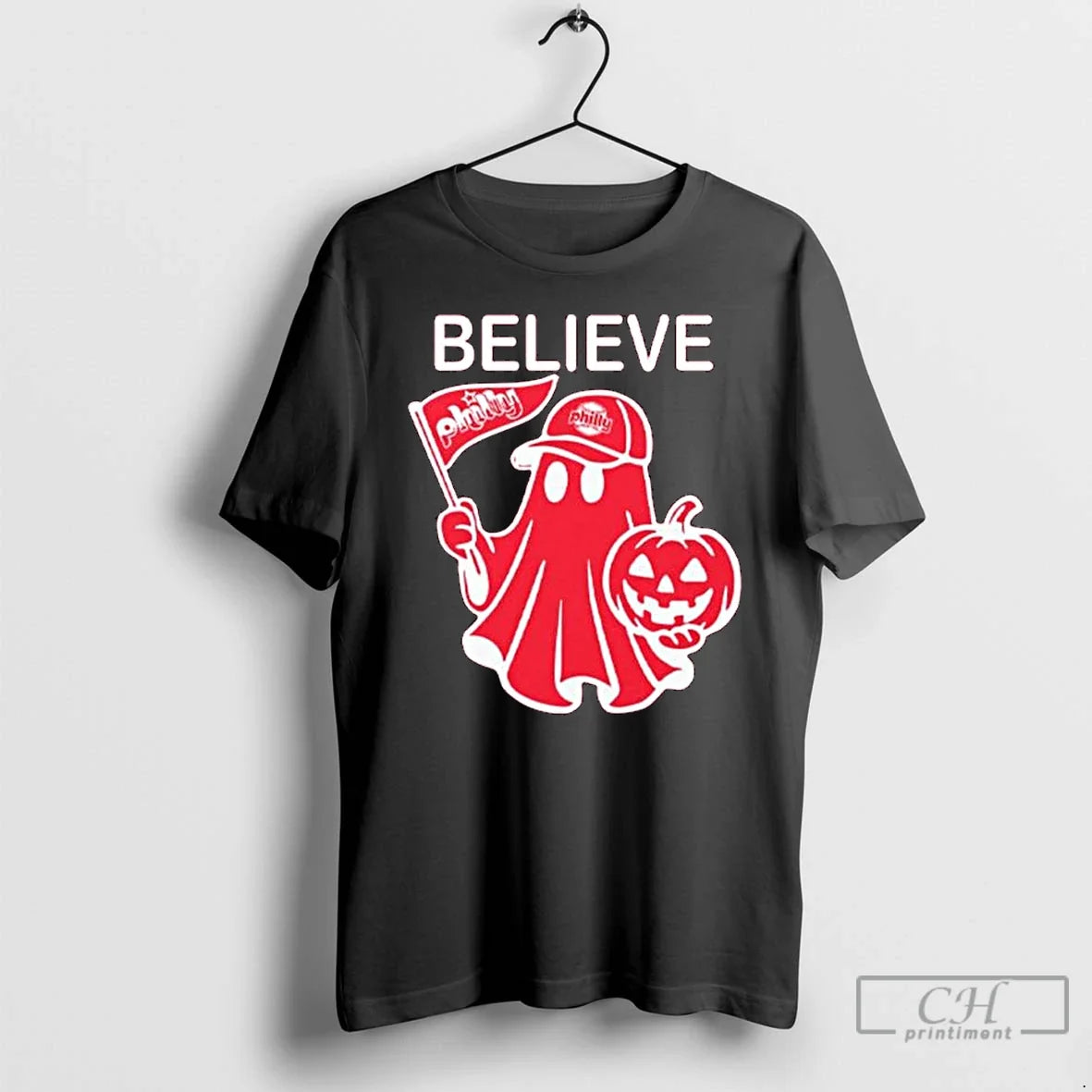 Premium Believe Philly Halloween Long Sleve - Adult & Kids T-Shirts, Sweatshirts & Hoodies apparel design preview 1