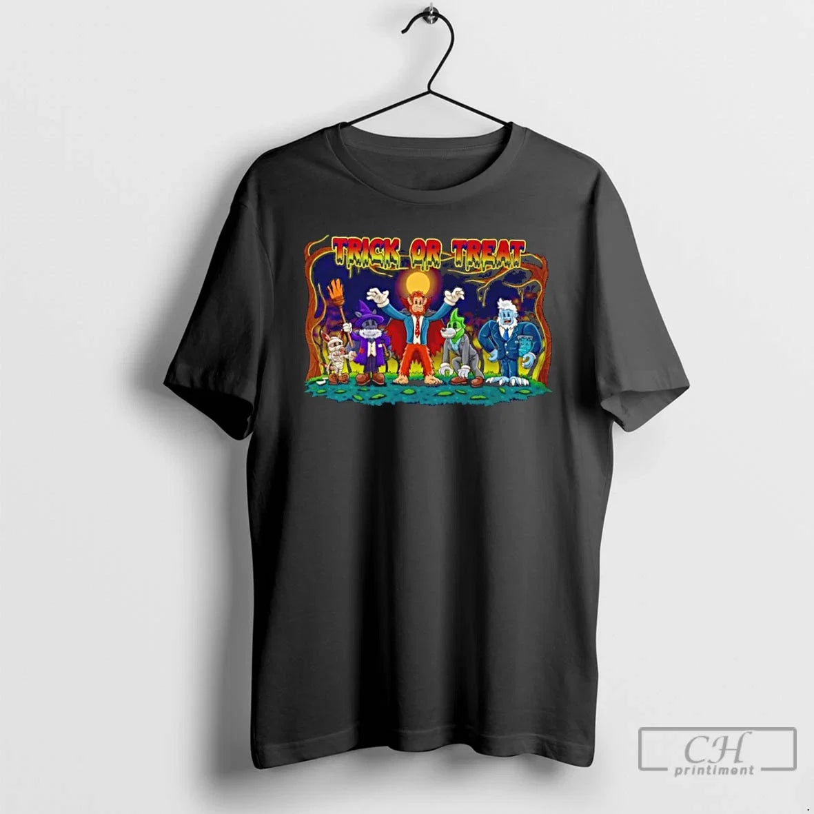 Premium Bennie And Crew Trick Or Treat Halloween - Adult & Kids T-Shirts, Sweatshirts & Hoodies apparel design preview 1