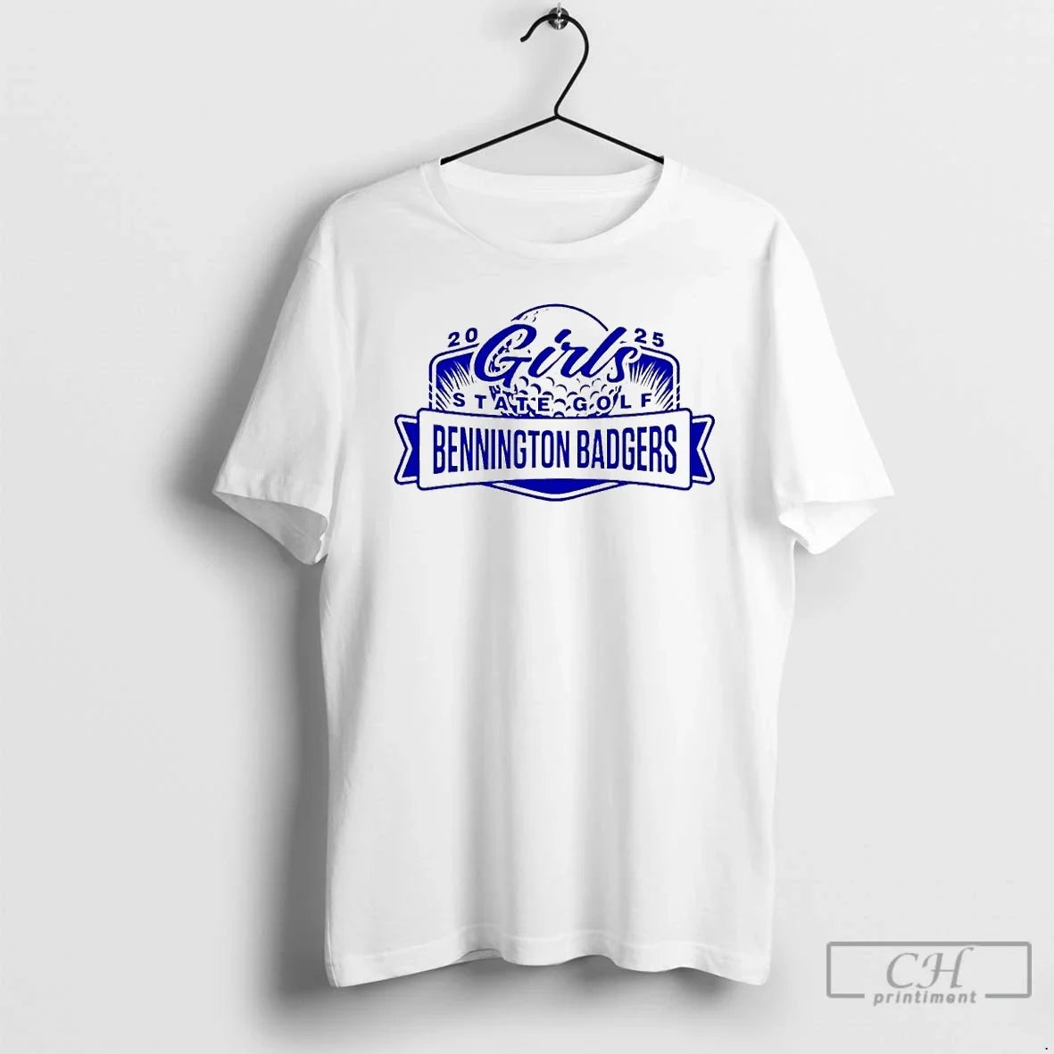 Premium Bennington Badgers 2025 Girls State Golf Logo - Adult & Kids T-Shirts, Sweatshirts & Hoodies apparel design preview 1