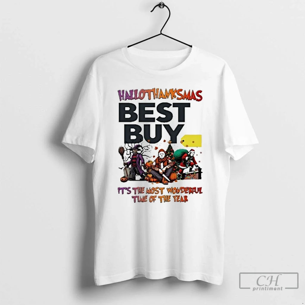 Premium Best Buy Horror Film Hallothanksmas Its The - Adult & Kids T-Shirts, Sweatshirts & Hoodies apparel design preview 1
