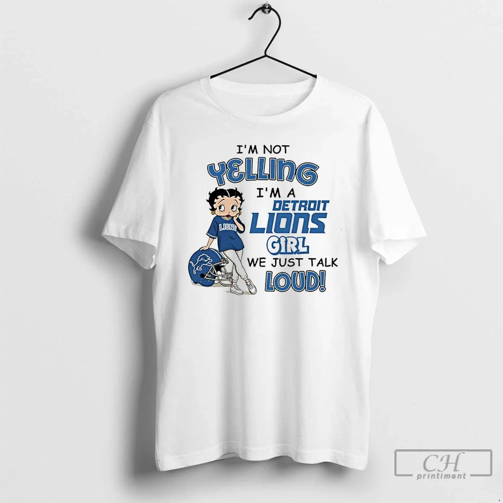 Premium Betty Boop Im Not Yelling A Detroit Tigers - Adult & Kids T-Shirts, Sweatshirts & Hoodies apparel design preview 1