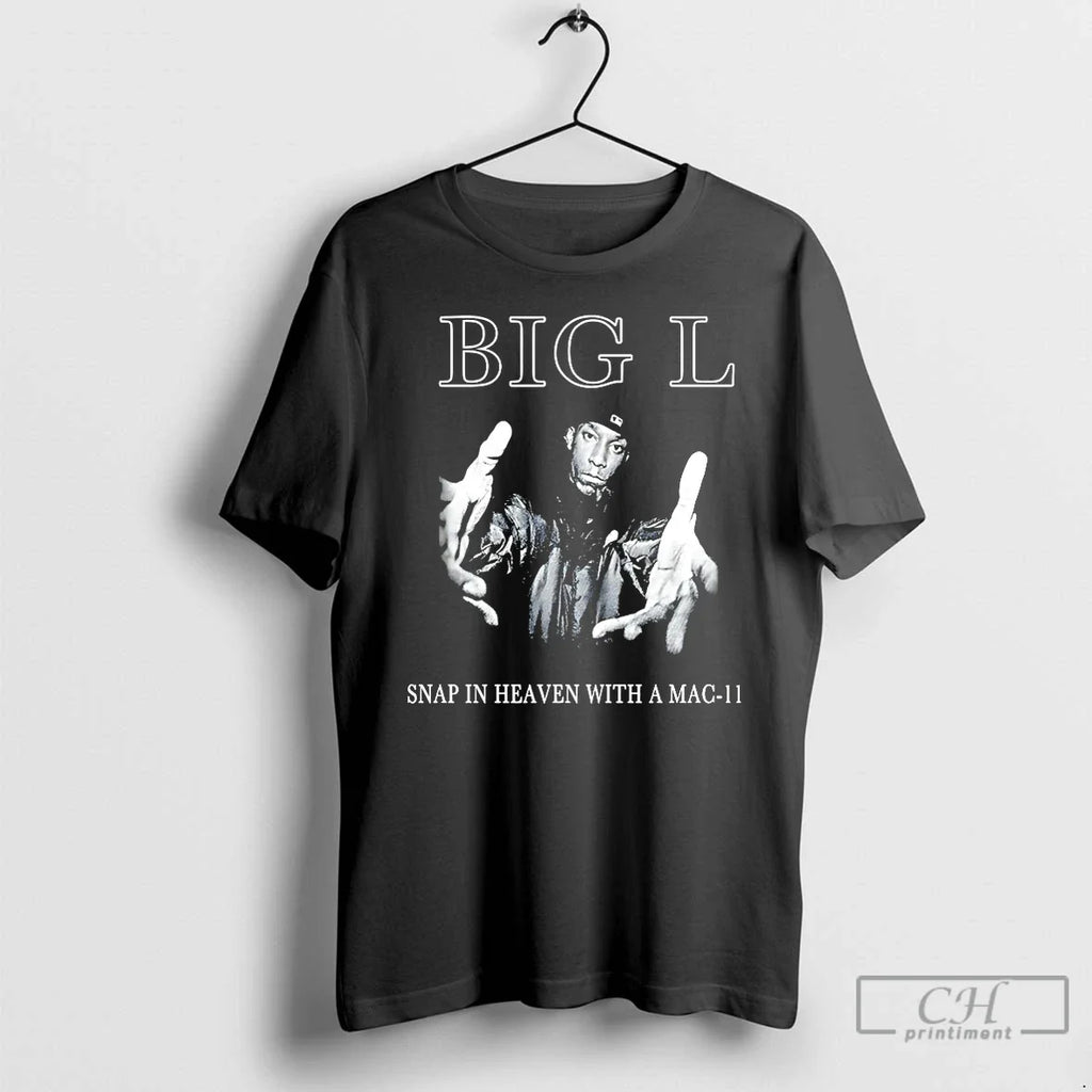 Premium Big L Snap In Heaven With A Mac 11 - Adult & Kids T-Shirts, Sweatshirts & Hoodies apparel design preview 1