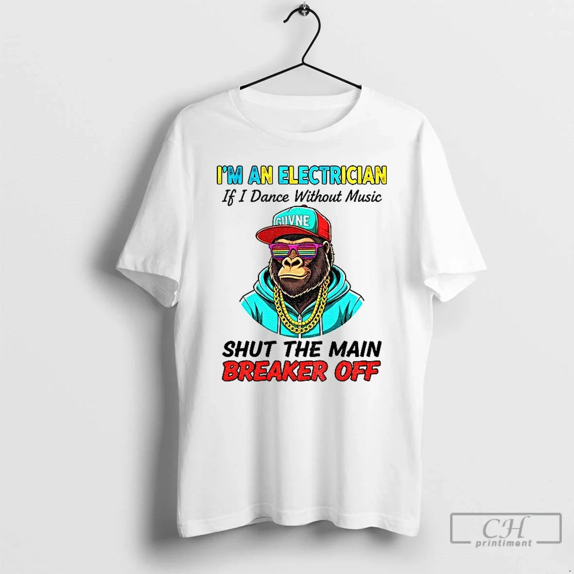 Premium Bigfoot Im An Electrician If I Dance Without - Adult & Kids T-Shirts, Sweatshirts & Hoodies apparel design preview 1