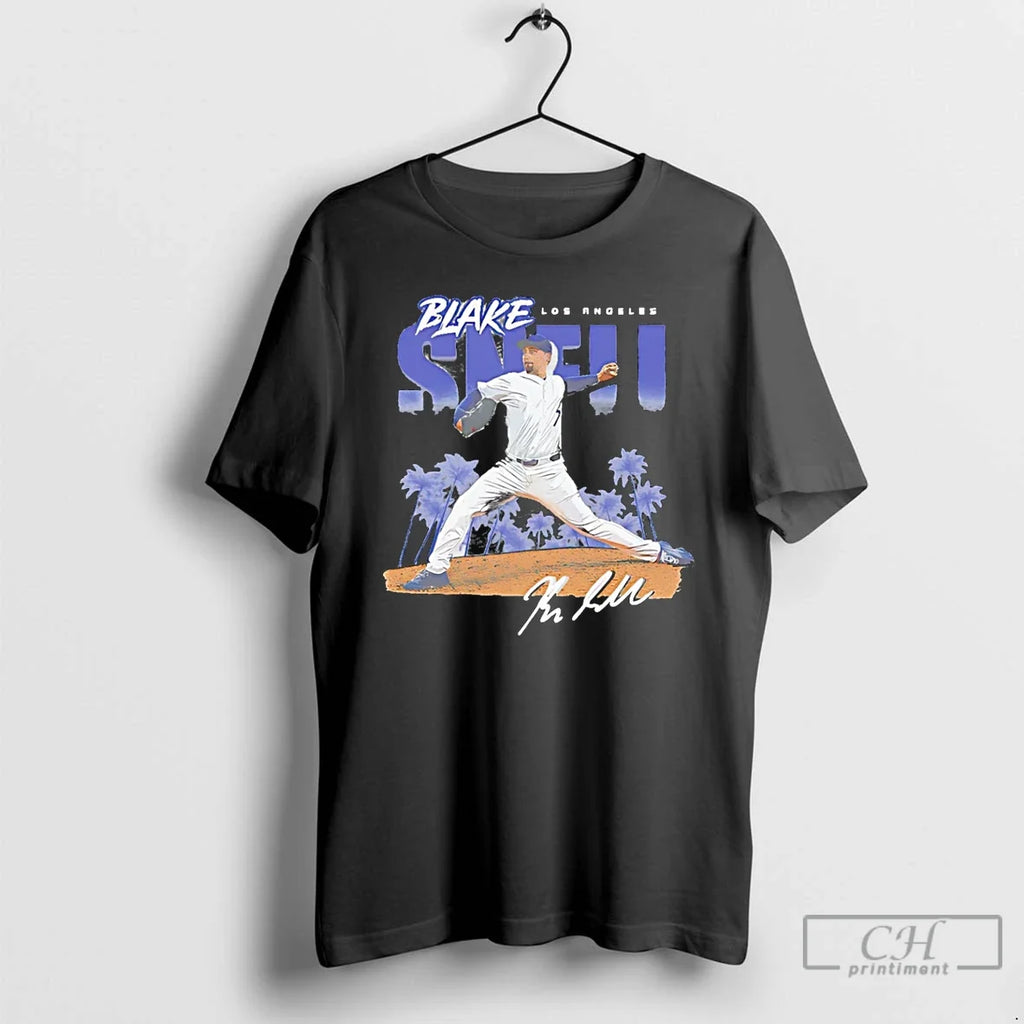 Premium Blake Snell Los Angeles Dodgers Signature - Adult & Kids T-Shirts, Sweatshirts & Hoodies apparel design preview 1