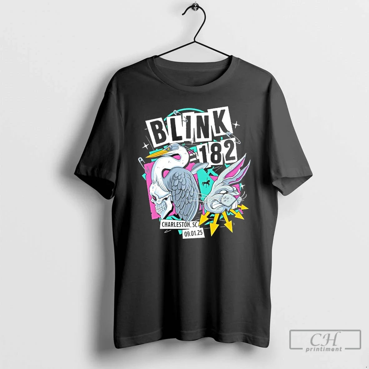 Premium Blink 182 Tour Charleston Sc September 1 2025 - Adult & Kids T-Shirts, Sweatshirts & Hoodies apparel design preview 1