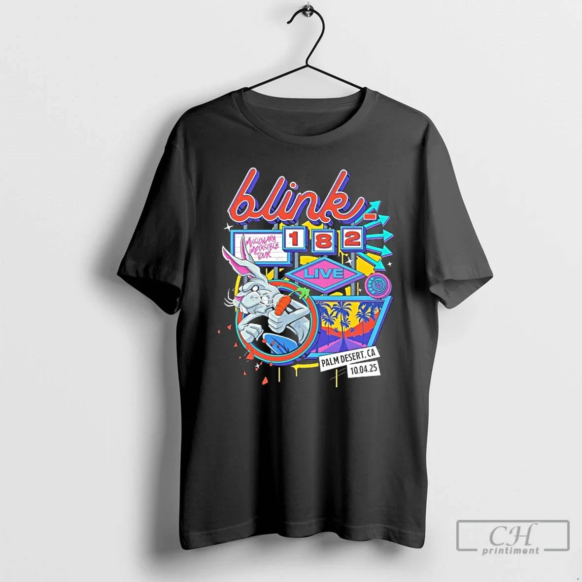 Premium Blink 182 Tour Palm Desert Ca October 4 2025 - Adult & Kids T-Shirts, Sweatshirts & Hoodies apparel design preview 1