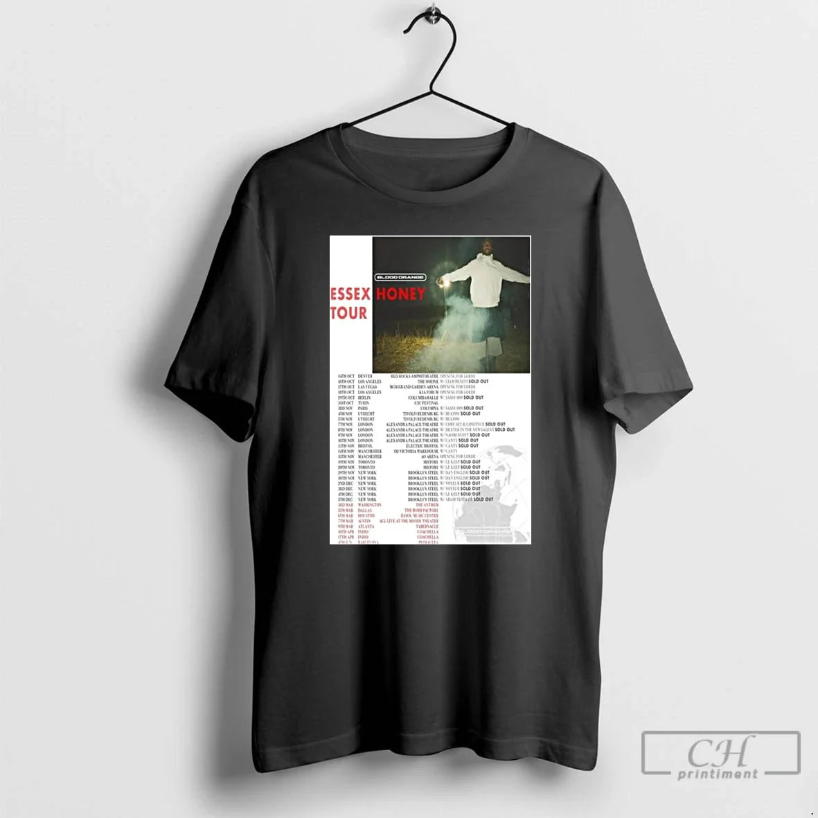 Premium Blood Orange Essex Honey Tour 2025 2026 Long - Adult & Kids T-Shirts, Sweatshirts & Hoodies apparel design preview 1