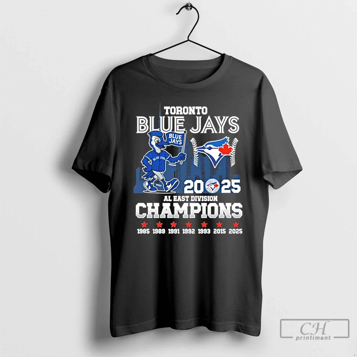 Premium Blue Jays Mascot Parade Al East Champions - Adult & Kids T-Shirts, Sweatshirts & Hoodies apparel design preview 1