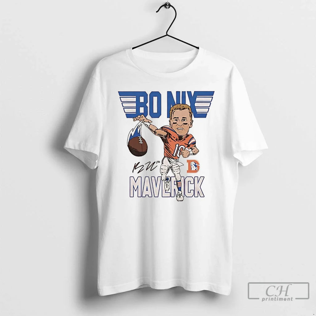 Premium Bo Nix Maverick Signature Broncos Superstar - Adult & Kids T-Shirts, Sweatshirts & Hoodies apparel design preview 1