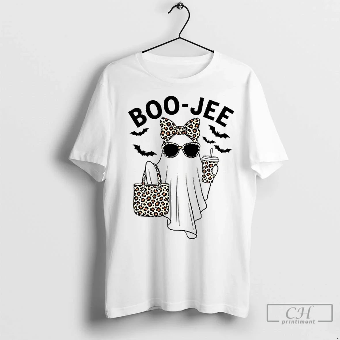 Premium Boo Jee Leopard Halloween Ceramic And Classic - Adult & Kids T-Shirts, Sweatshirts & Hoodies apparel design preview 1