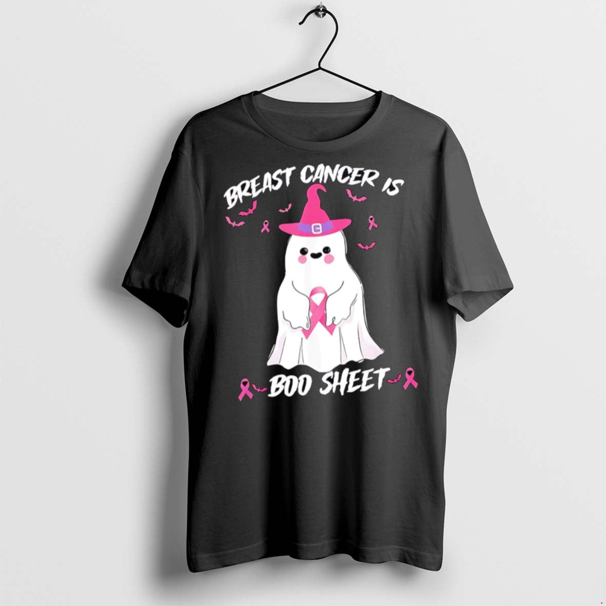 Premium Breast Cancer Is Boo Sheet Pink Ghost - Adult & Kids T-Shirts, Sweatshirts & Hoodies apparel design preview 1