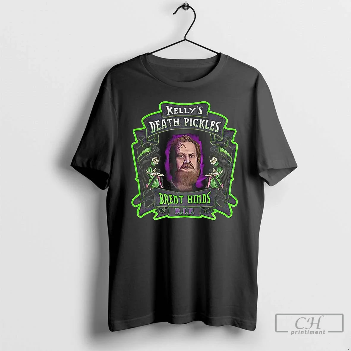 Premium Brent Hinds In Memory Kellys Death Pickles - Adult & Kids T-Shirts, Sweatshirts & Hoodies apparel design preview 1