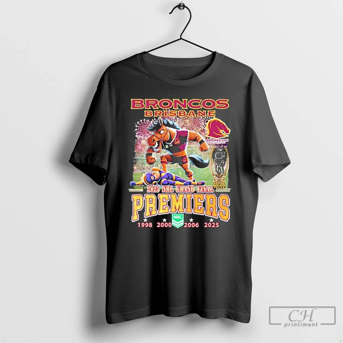 Premium Brisbane Broncos Stomp Melbourne Storm 2025 - Adult & Kids T-Shirts, Sweatshirts & Hoodies apparel design preview 1