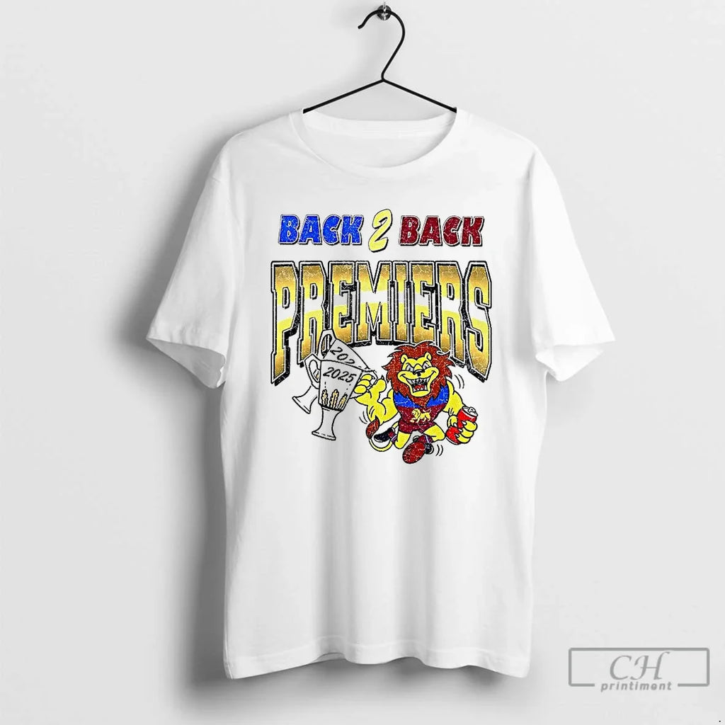 Premium Brisbane Lions Afl Back To On The Run 2024 - Adult & Kids T-Shirts, Sweatshirts & Hoodies apparel design preview 1