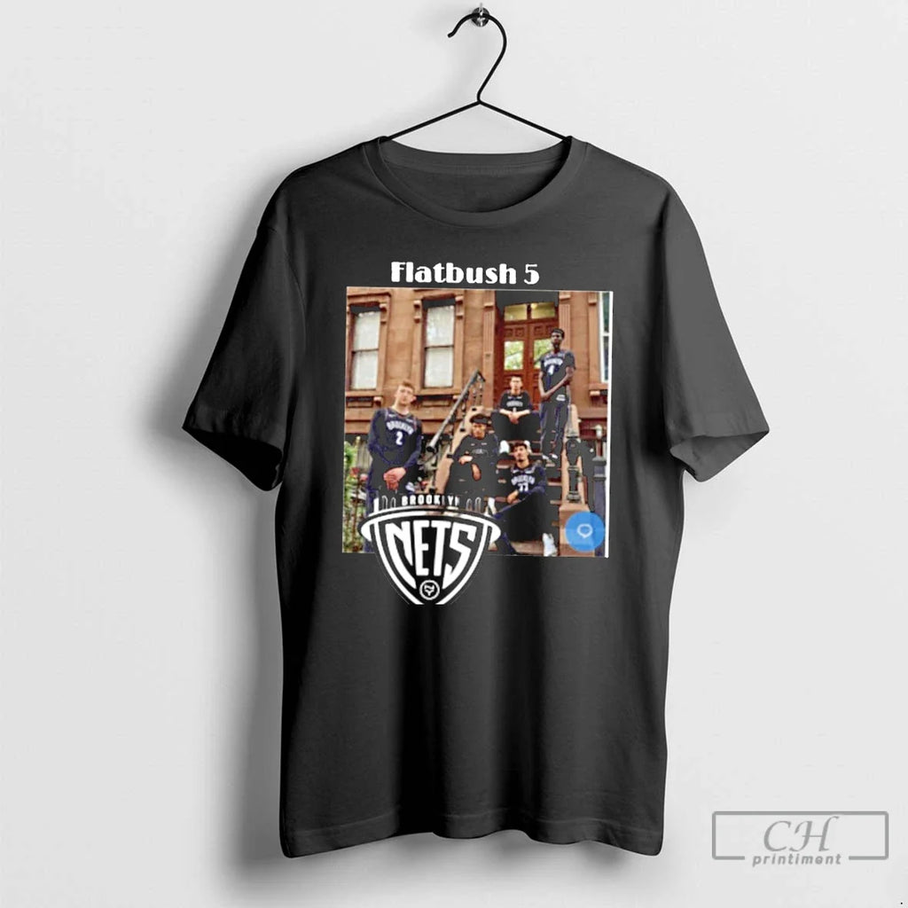 Premium Brooklyn Nets Nba Flatbush 5 - Adult & Kids T-Shirts, Sweatshirts & Hoodies apparel design preview 1