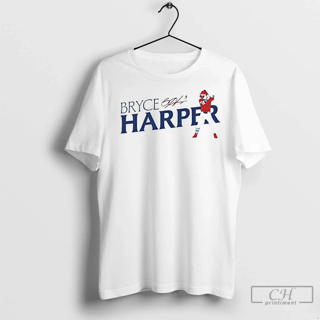 Premium Bryce Harper Philadelphia Phillies Swing - Adult & Kids T-Shirts, Sweatshirts & Hoodies apparel design preview 1