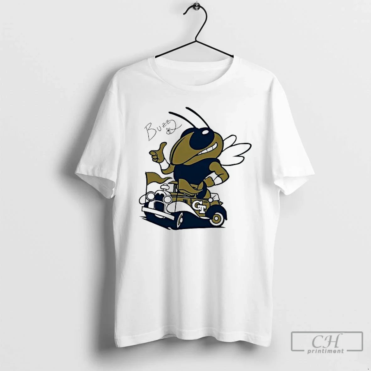 Premium Buzz Mascot Of Georgia Tech Yellow Jackets - Adult & Kids T-Shirts, Sweatshirts & Hoodies apparel design preview 1