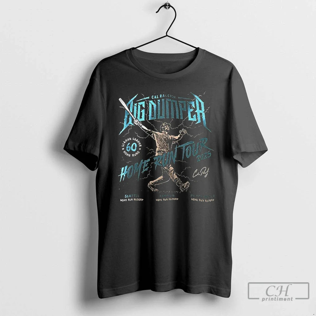 Premium Cal Raleigh Seattle Mariners Home Run Tour - Adult & Kids T-Shirts, Sweatshirts & Hoodies apparel design preview 1