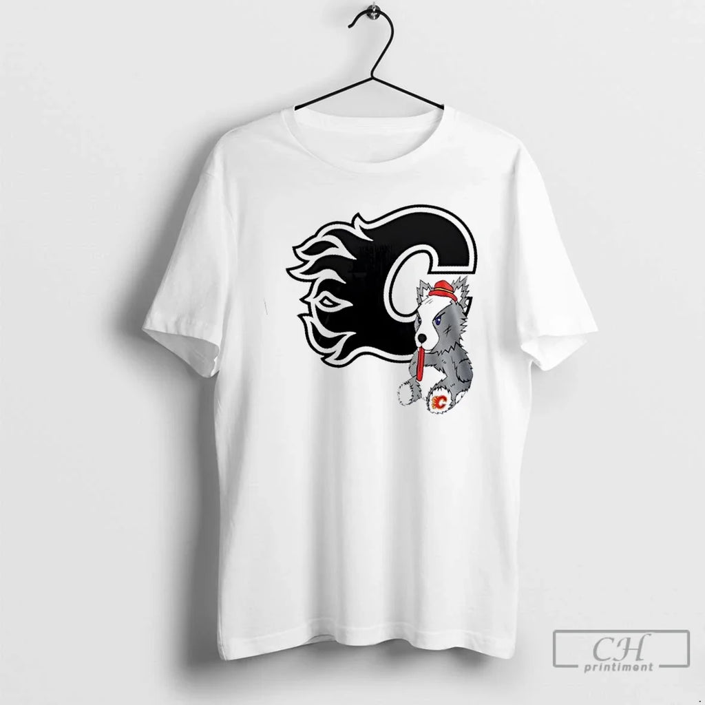 Premium Calgary Flames Mitchell And Ness Plush Doll - Adult & Kids T-Shirts, Sweatshirts & Hoodies apparel design preview 1