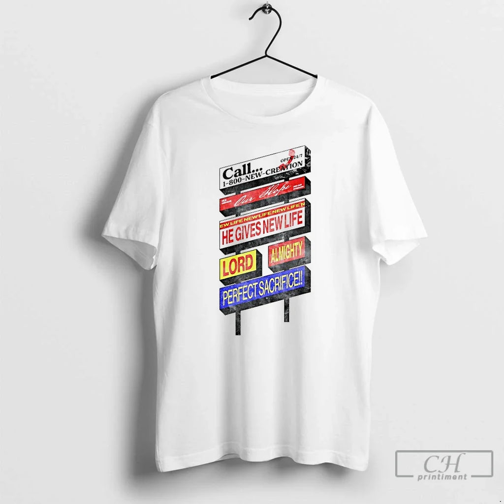 Premium Call 1 800 New Creation Our Hope - Adult & Kids T-Shirts, Sweatshirts & Hoodies apparel design preview 1