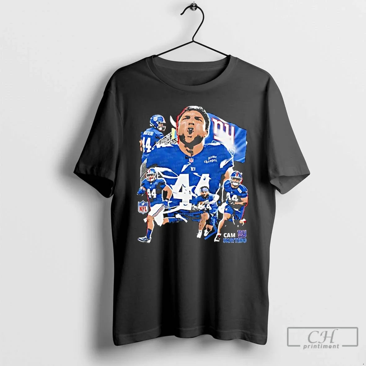 Premium Cam Skattebo New York Giants Football Graphic - Adult & Kids T-Shirts, Sweatshirts & Hoodies apparel design preview 1