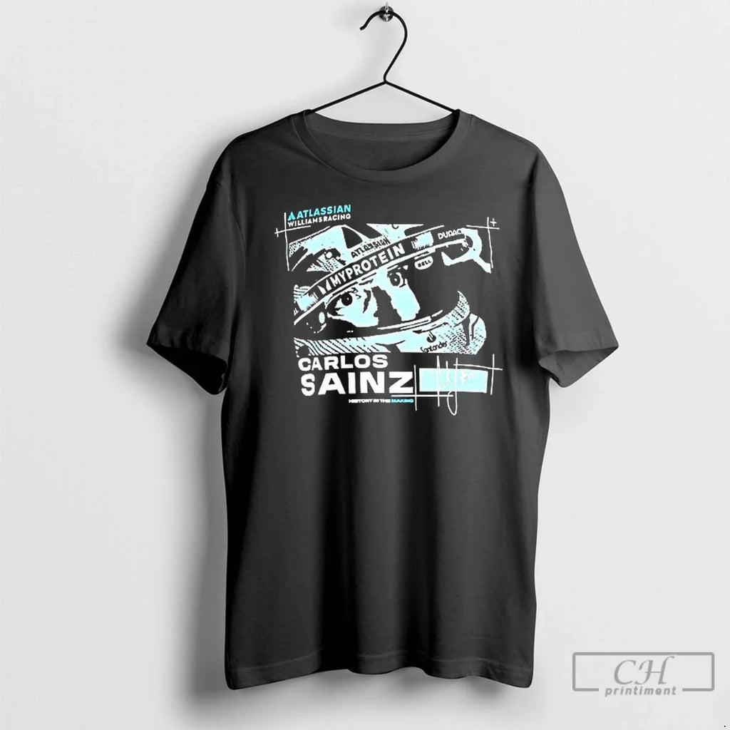 Premium Carlos Sainz Atlassian Williams Racing F1 - Adult & Kids T-Shirts, Sweatshirts & Hoodies apparel design preview 1