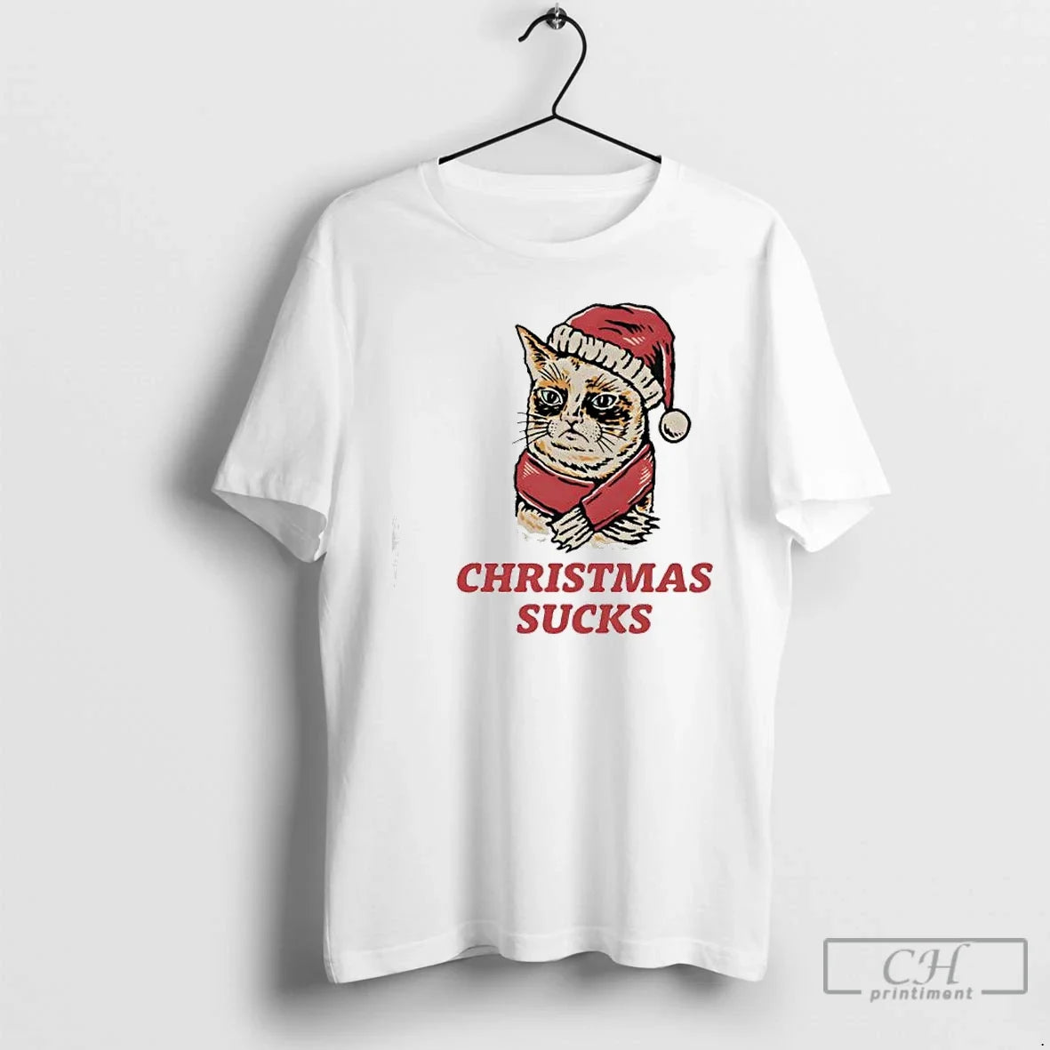 Premium Cat Funny Christmas Sucks - Adult & Kids T-Shirts, Sweatshirts & Hoodies apparel design preview 1